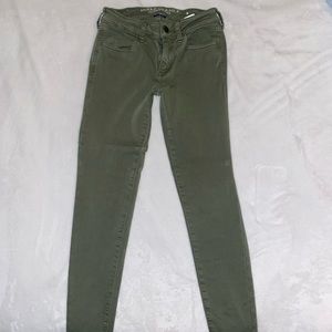 Green jeggings